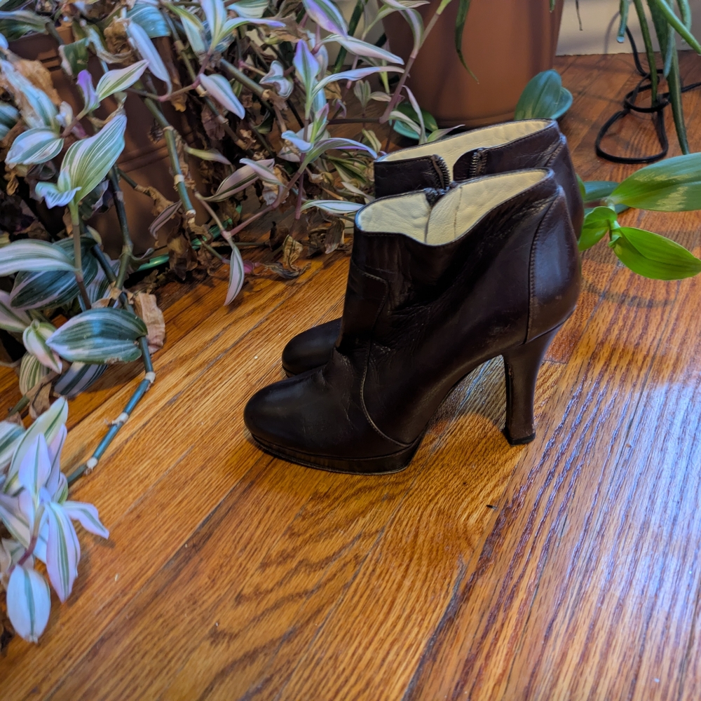 MaxMara Dark Brown Heeled Boots